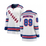 Women New York Rangers #89 Pavel Buchnevich Fanatics Branded White Away Breakaway NHL Jersey