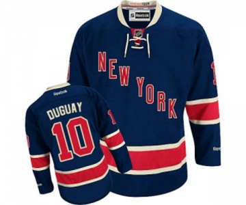 Women Reebok New York Rangers #10 Ron Duguay Authentic Navy Blue Third NHL Jersey