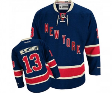 Women Reebok New York Rangers #13 Sergei Nemchinov Authentic Navy Blue Third NHL Jersey