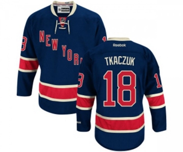 Women Reebok New York Rangers #18 Walt Tkaczuk Authentic Navy Blue Third NHL Jersey