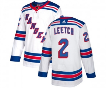 Women Reebok New York Rangers #2 Brian Leetch Authentic White Away NHL Jersey