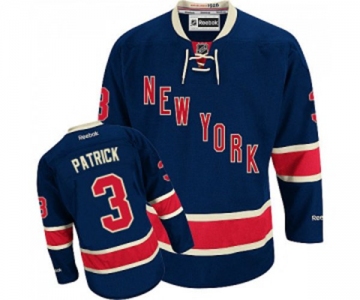 Women Reebok New York Rangers #3 James Patrick Authentic Navy Blue Third NHL Jersey