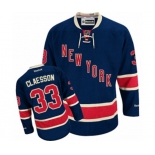 Women Reebok New York Rangers #33 Fredrik Claesson Authentic Navy Blue Third NHL Jersey