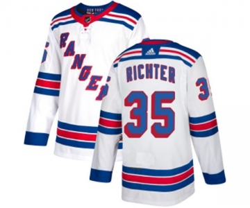 Women Reebok New York Rangers #35 Mike Richter Authentic White Away NHL Jersey