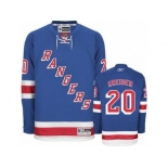 Women's Reebok New York Rangers #20 Chris Kreider Premier Royal Blue Home NHL Jersey