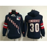 women nhl jerseys new york rangers #30 lundqvist blue[pullover hooded sweatshirt]