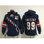 women nhl jerseys new york rangers #99 gretzky blue[pullover hooded sweatshirt]