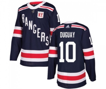 Youth Adidas New York Rangers #10 Ron Duguay Authentic Navy Blue 2018 Winter Classic NHL Jersey