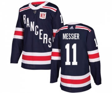 Youth Adidas New York Rangers #11 Mark Messier Authentic Navy Blue 2018 Winter Classic NHL Jersey