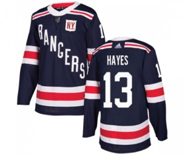 Youth Adidas New York Rangers #13 Kevin Hayes Authentic Navy Blue 2018 Winter Classic NHL Jersey