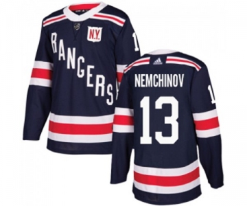 Youth Adidas New York Rangers #13 Sergei Nemchinov Authentic Navy Blue 2018 Winter Classic NHL Jersey