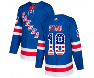 Youth Adidas New York Rangers #18 Marc Staal Authentic Royal Blue USA Flag Fashion NHL Jersey