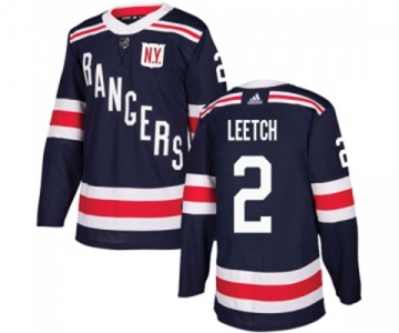 Youth Adidas New York Rangers #2 Brian Leetch Authentic Navy Blue 2018 Winter Classic NHL Jersey