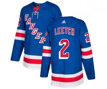 Youth Adidas New York Rangers #2 Brian Leetch Premier Royal Blue Home NHL Jersey