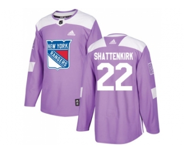 Youth Adidas New York Rangers #22 Kevin Shattenkirk Purple Authentic Fights Cancer Stitched NHL Jersey