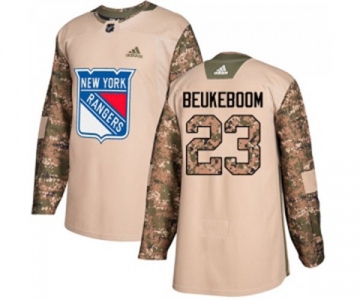 Youth Adidas New York Rangers #23 Jeff Beukeboom Authentic Camo Veterans Day Practice NHL Jersey