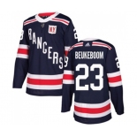 Youth Adidas New York Rangers #23 Jeff Beukeboom Authentic Navy Blue 2018 Winter Classic NHL Jersey