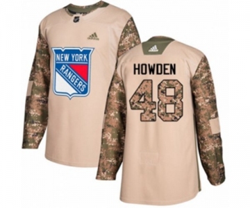 Youth Adidas New York Rangers #48 Brett Howden Authentic Camo Veterans Day Practice NHL Jersey