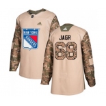 Youth Adidas New York Rangers #68 Jaromir Jagr Authentic Camo Veterans Day Practice NHL Jersey