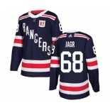 Youth Adidas New York Rangers #68 Jaromir Jagr Authentic Navy Blue 2018 Winter Classic NHL Jersey