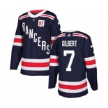 Youth Adidas New York Rangers #7 Rod Gilbert Authentic Navy Blue 2018 Winter Classic NHL Jersey