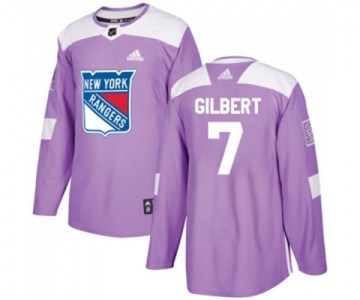 Youth Adidas New York Rangers #7 Rod Gilbert Authentic Purple Fights Cancer Practice NHL Jersey