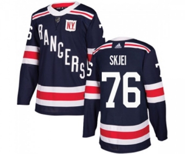 Youth Adidas New York Rangers #76 Brady Skjei Authentic Navy Blue 2018 Winter Classic NHL Jersey