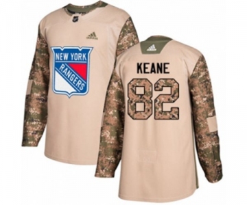 Youth Adidas New York Rangers #82 Joey Keane Authentic Camo Veterans Day Practice NHL Jersey