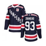 Youth Adidas New York Rangers #93 Mika Zibanejad Authentic Navy Blue 2018 Winter Classic NHL Jersey