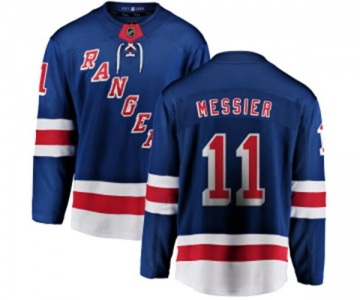 Youth New York Rangers #11 Mark Messier Fanatics Branded Royal Blue Home Breakaway NHL Jersey