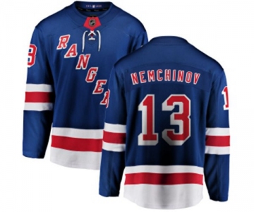 Youth New York Rangers #13 Sergei Nemchinov Fanatics Branded Royal Blue Home Breakaway NHL Jersey