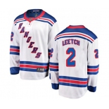 Youth New York Rangers #2 Brian Leetch Fanatics Branded White Away Breakaway NHL Jersey