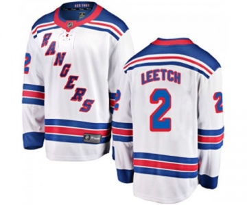 Youth New York Rangers #2 Brian Leetch Fanatics Branded White Away Breakaway NHL Jersey