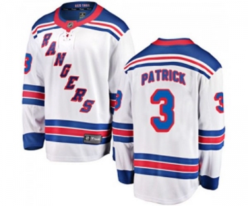 Youth New York Rangers #3 James Patrick Fanatics Branded White Away Breakaway NHL Jersey