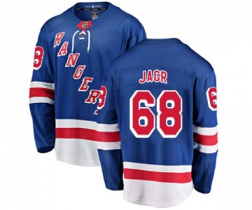 Youth New York Rangers #68 Jaromir Jagr Fanatics Branded Royal Blue Home Breakaway NHL Jersey