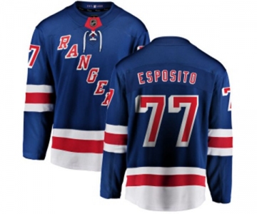 Youth New York Rangers #77 Phil Esposito Fanatics Branded Royal Blue Home Breakaway NHL Jersey