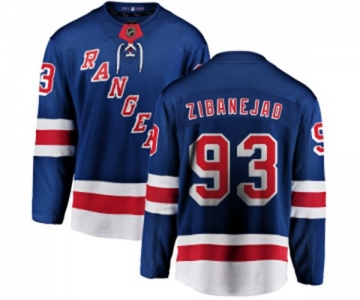 Youth New York Rangers #93 Mika Zibanejad Fanatics Branded Royal Blue Home Breakaway NHL Jersey