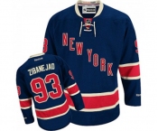 Youth Reebok New York Rangers #93 Mika Zibanejad Authentic Navy Blue Third NHL Jersey