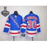 youth nhl jerseys new york rangers #30 lundqvist blue[2014 stanley cup]