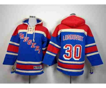 youth nhl jerseys new york rangers #30 lundqvist blue[pullover hooded sweatshirt]