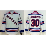 youth nhl jerseys new york rangers #30 lundqvist white