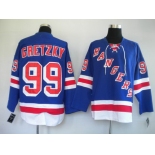 youth nhl jerseys new york rangers #99 gretzky blue