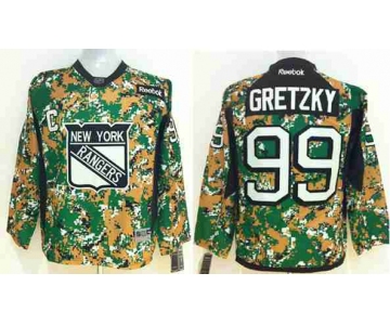 youth nhl jerseys new york rangers #99 gretzky camo[patch C]