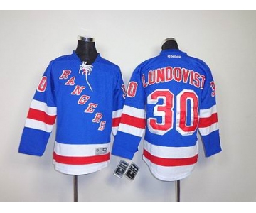 youth nhl new york rangers #30 lundqvist lt.blue