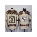 Men's New York Rangers #30 Henrik Lundqvist Cream Camo Stitched NHL Jersey