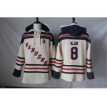 Men's New York Rangers #8 Kevin Klein Cream Sawyer Hooded Sweatshirt Stitched NHL Jersey