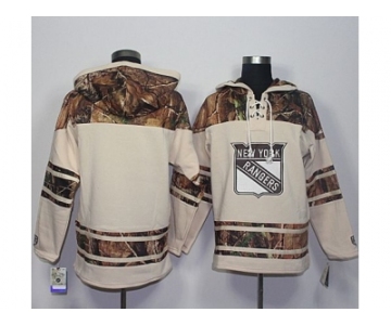 Men's New York Rangers Blank Cream Camo Stitched NHL Jersey