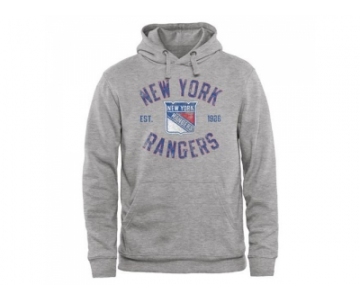 New York Rangers Ash Heritage Pullover Hoodie