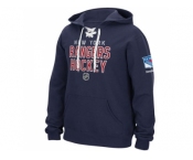 New York Rangers Reebok Stitch Blue Em Up Lace Hoodie