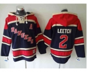 nhl jerseys new york rangers #2 leetch dk.blue-red[pullover hooded sweatshirt][patch A]